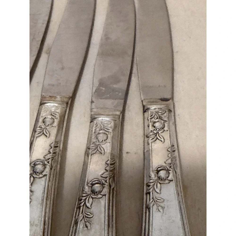 Stainless Vintage Steel Knives 4 Vine Design